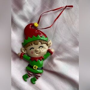 Festive Elf Ornament with Red Hat